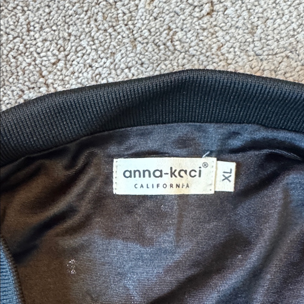 Anna Kaci Silver Sequin Full Zip Jacket Size Xl - image 2